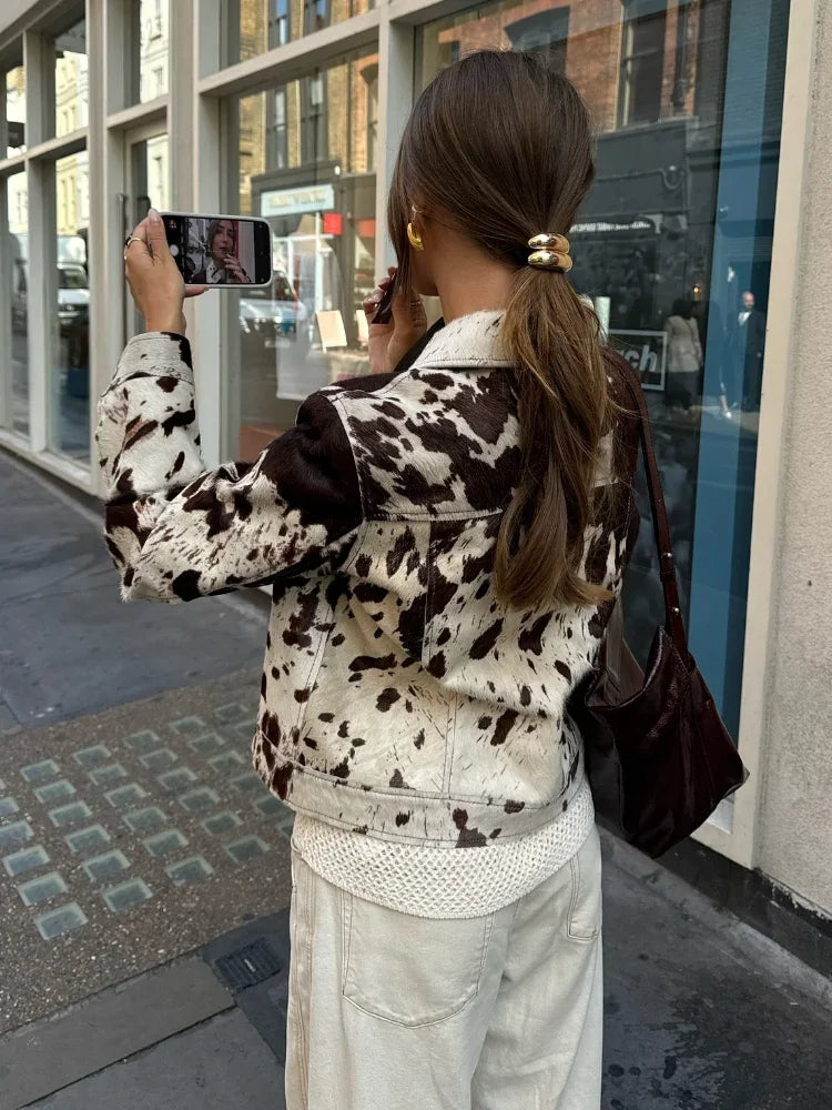 The Trendy Cowprint Jacket